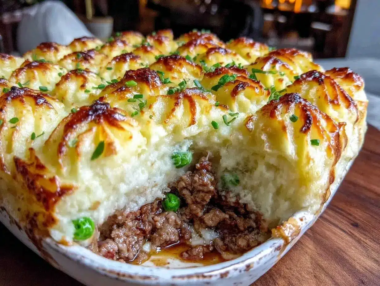 shepherds pie with lamb and peas preparation steps