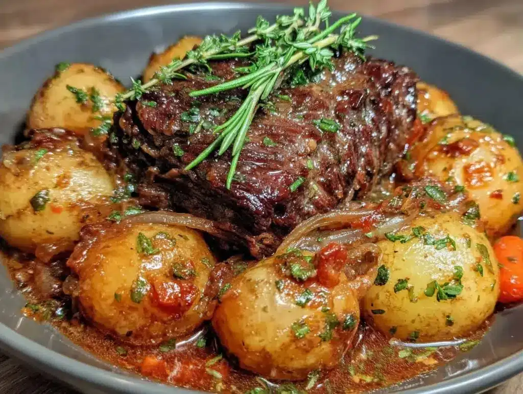 slow-cooked beef comfort food recipe - featured image