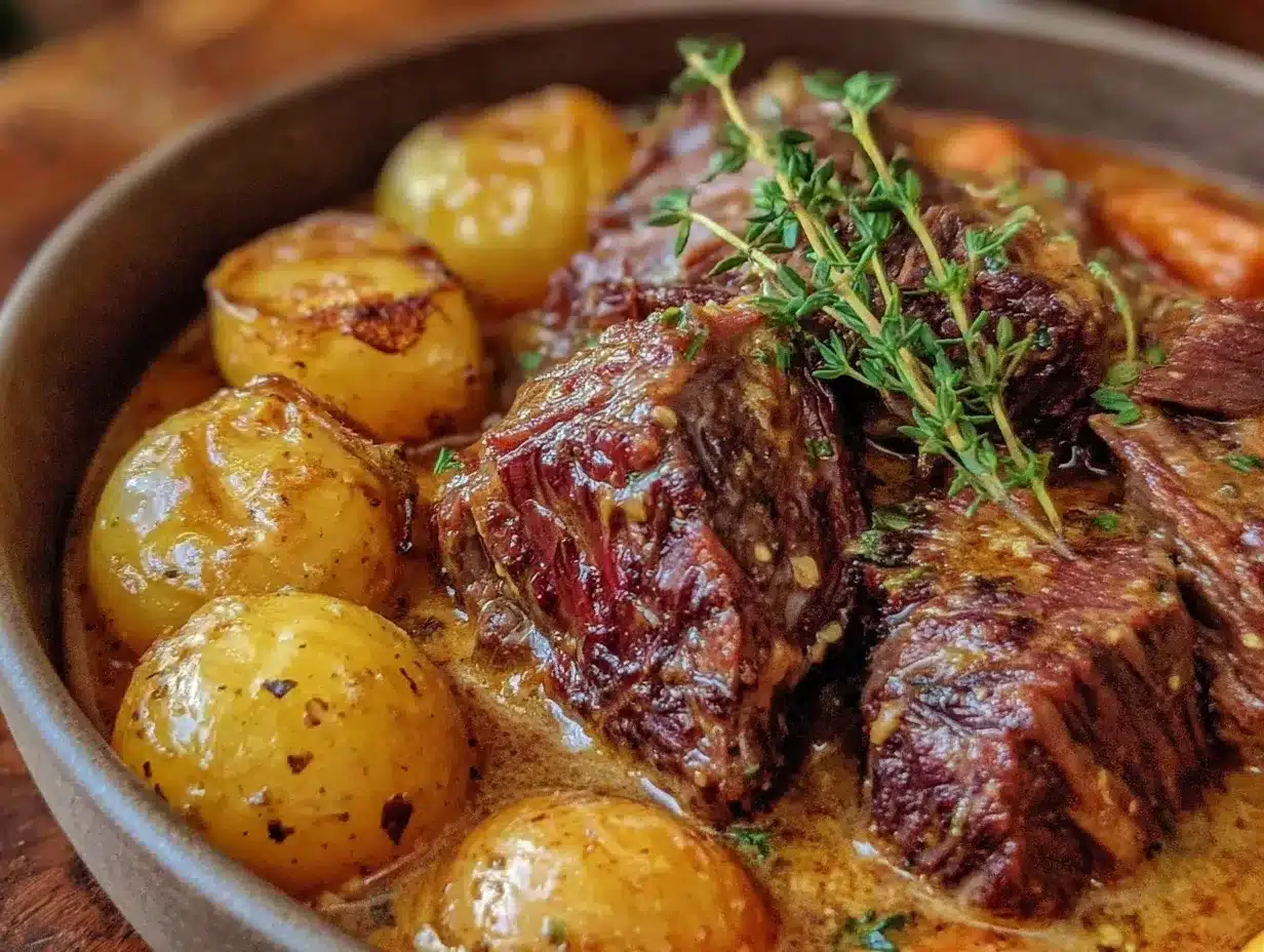 slow-cooked beef comfort food recipe preparation steps