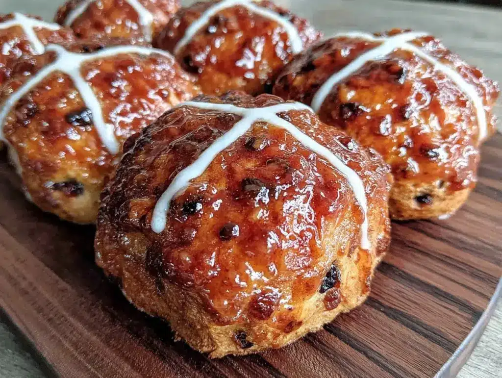 soft hot cross buns recipe - featured image