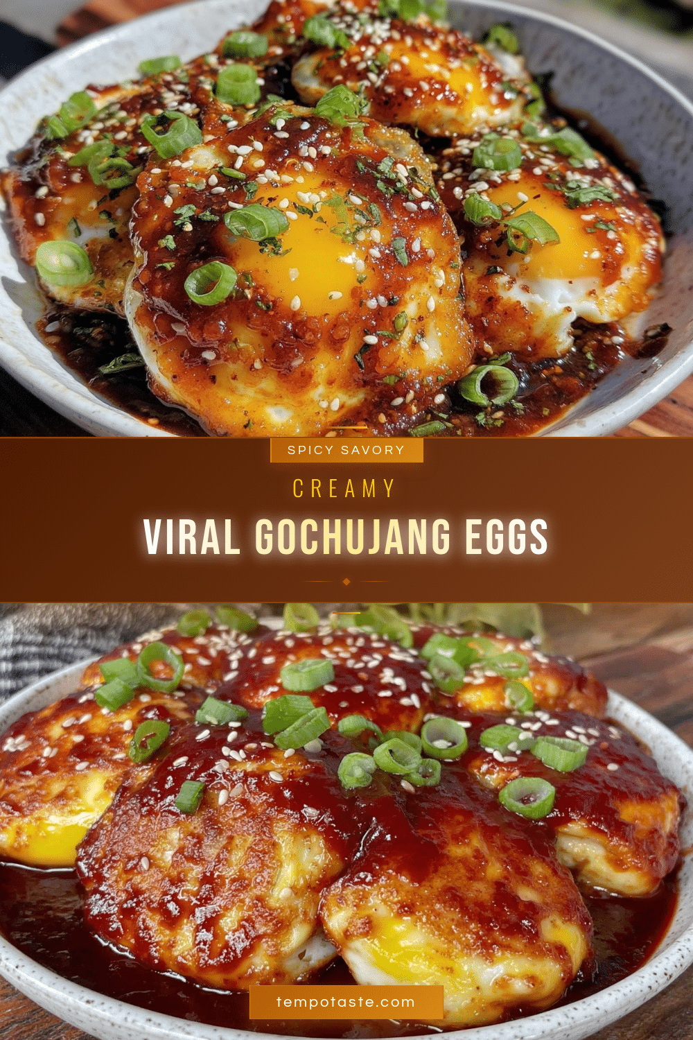 spicy creamy gochujang eggs recipe