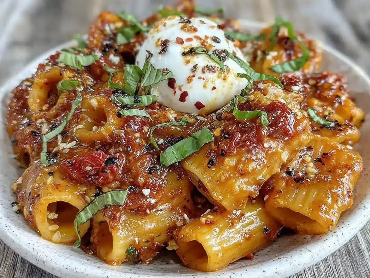 spicy vodka rigatoni preparation steps