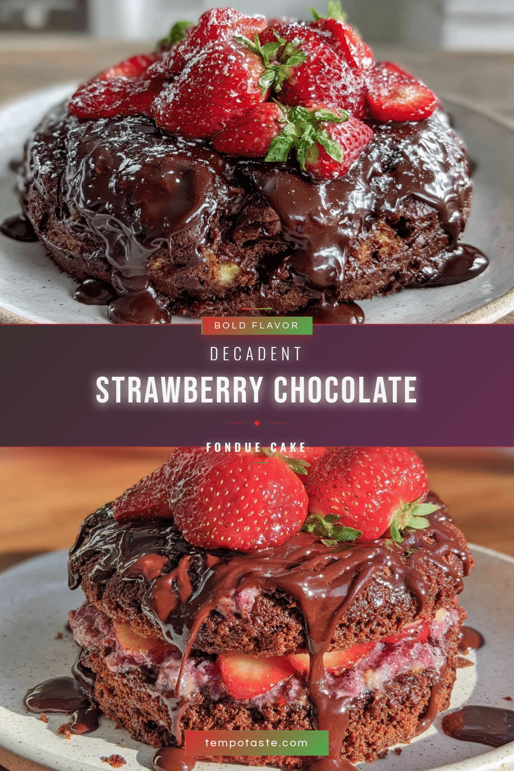 strawberry chocolate fondue cake recipe