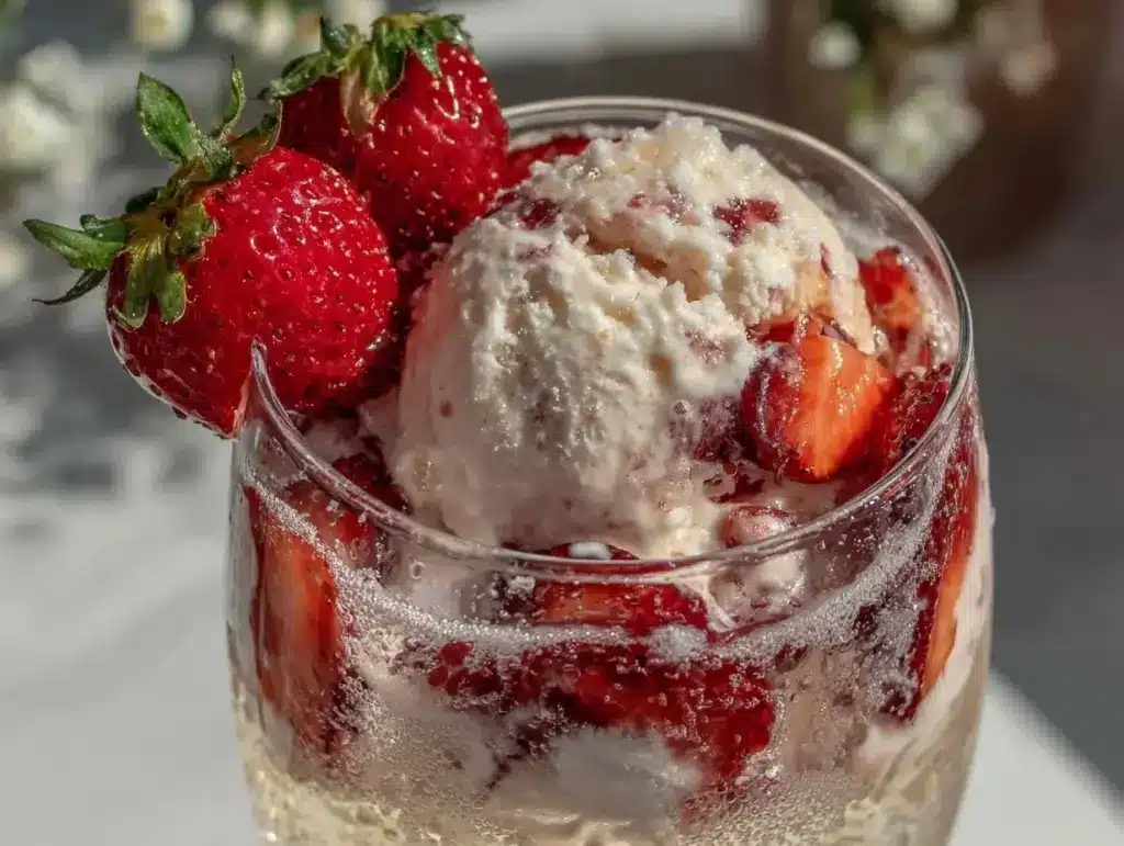 Strawberry Prosecco Float - featured image