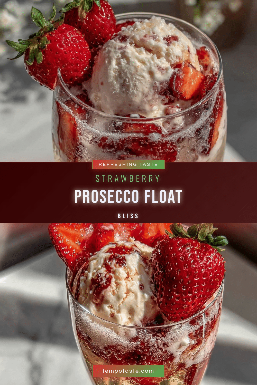 Strawberry Prosecco Float recipe