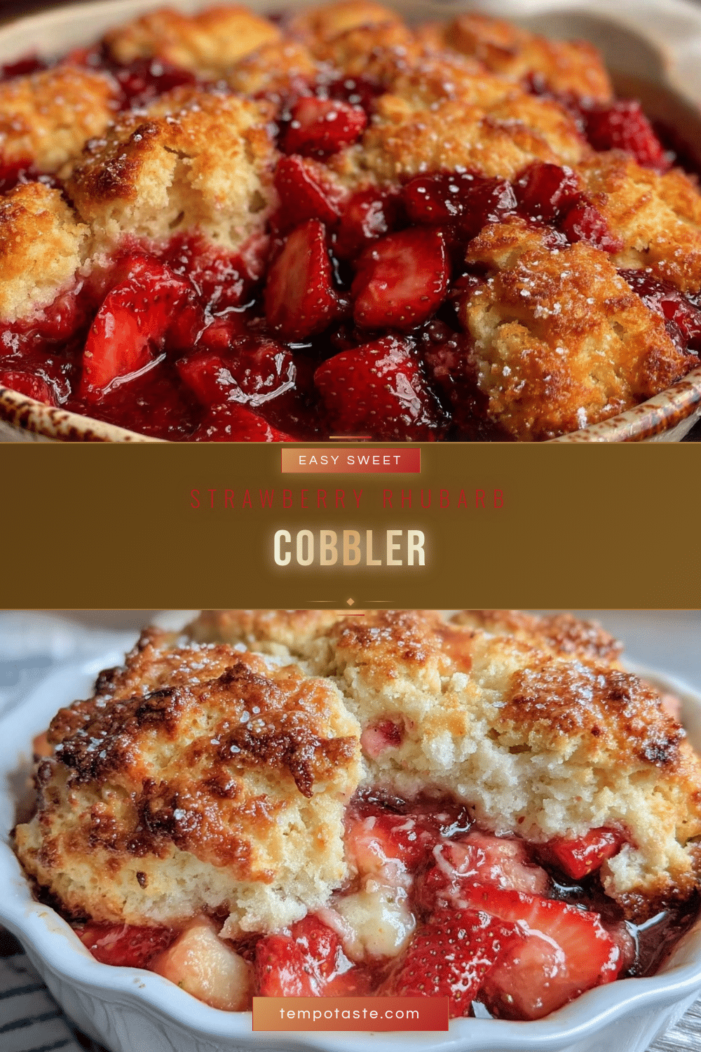 strawberry rhubarb cobbler recipe