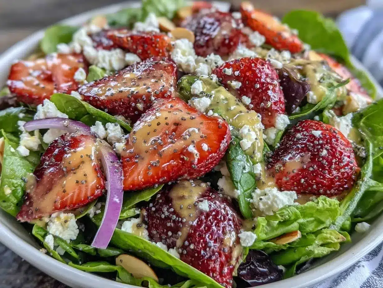strawberry spinach salad preparation steps