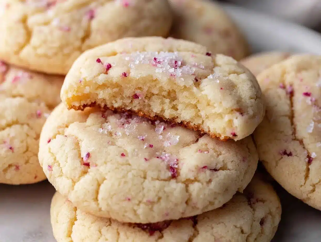 tender pink vanilla bean sugar cookies preparation steps