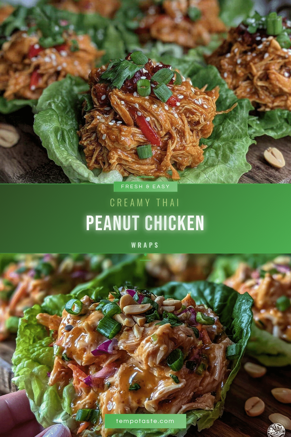Thai peanut chicken lettuce wraps recipe