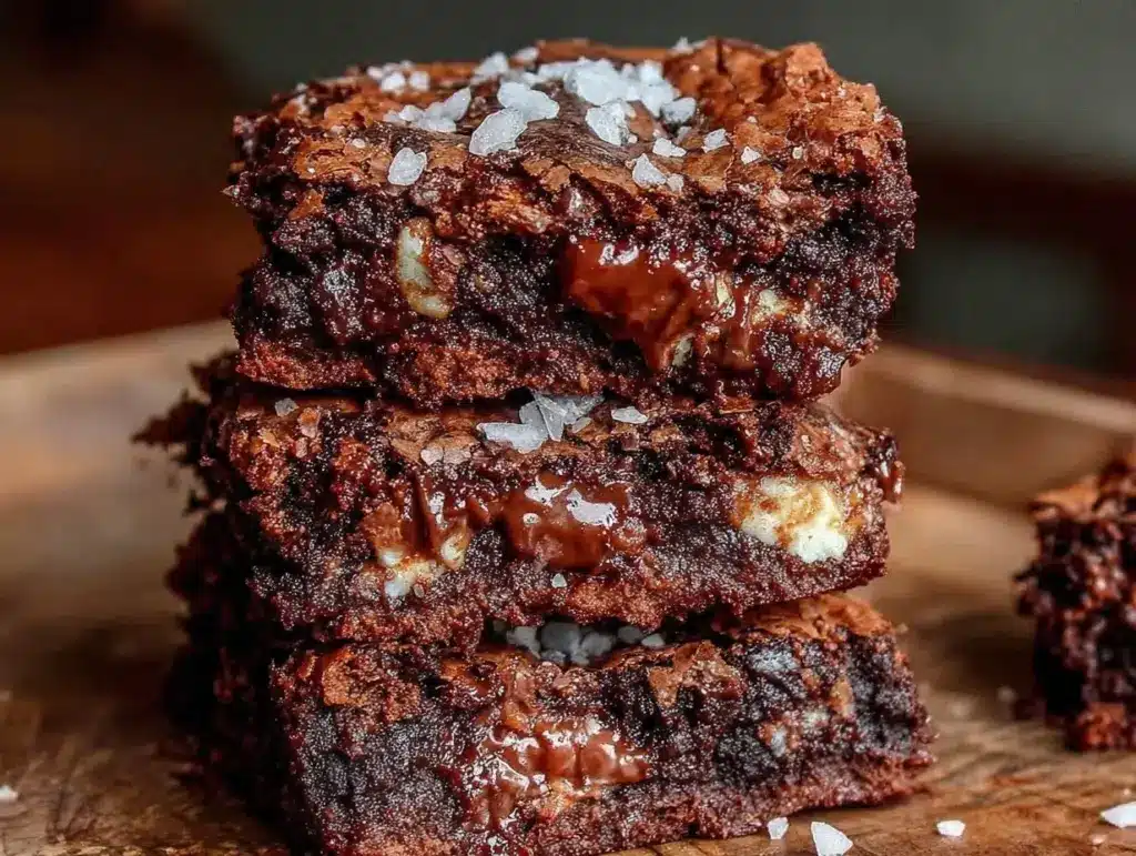 triple chocolate fudge brownies - featured image