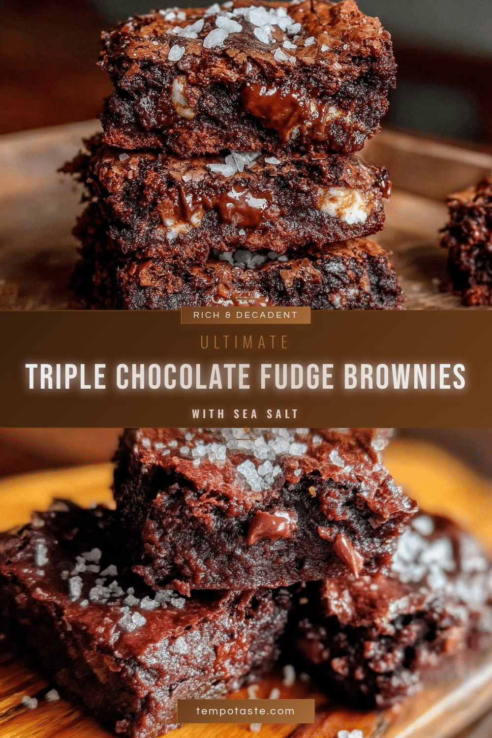 triple chocolate fudge brownies recipe