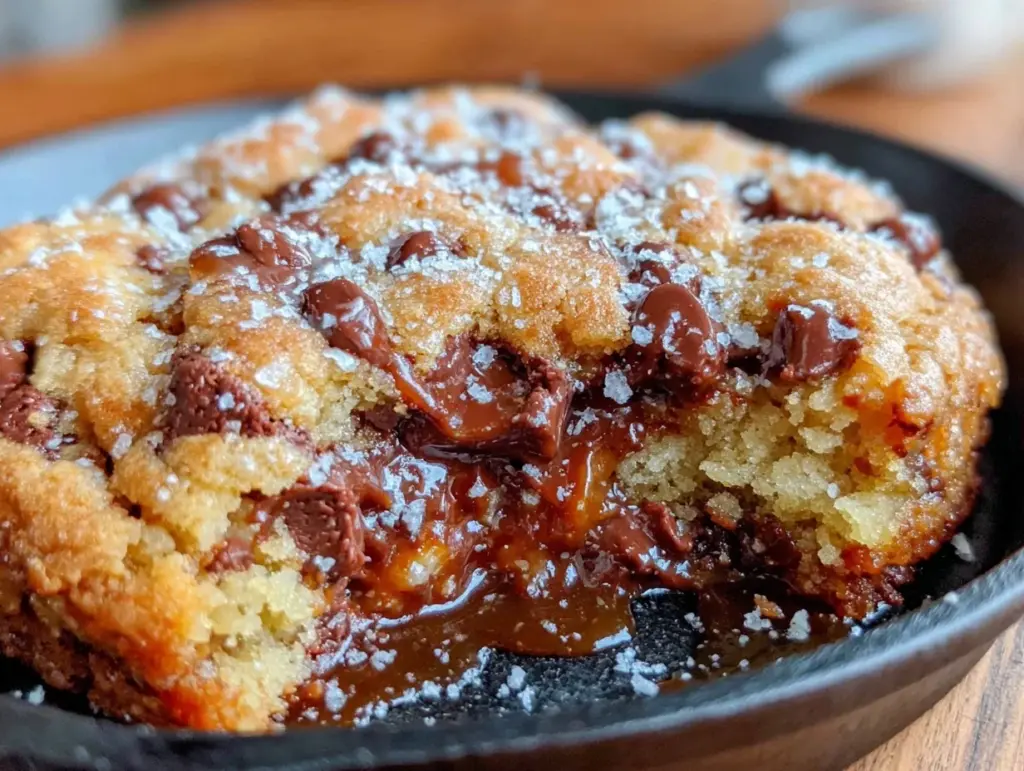 ultimate gooey cast iron cookie skillet recipe - featured image