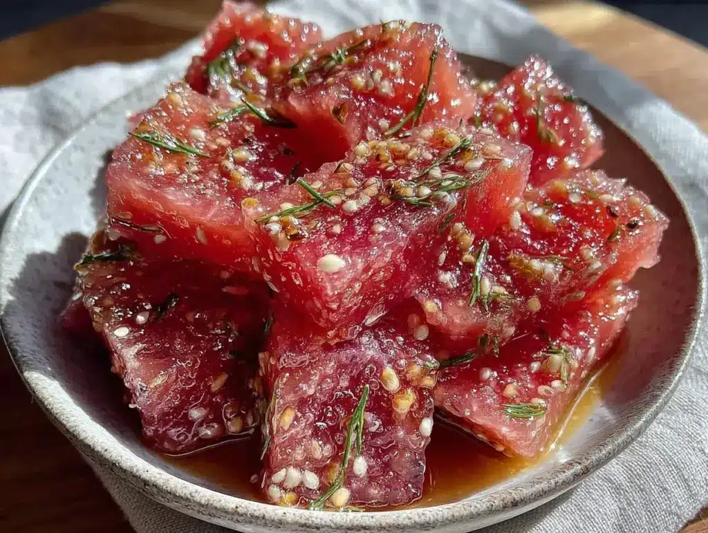 watermelon rind pickles - featured image