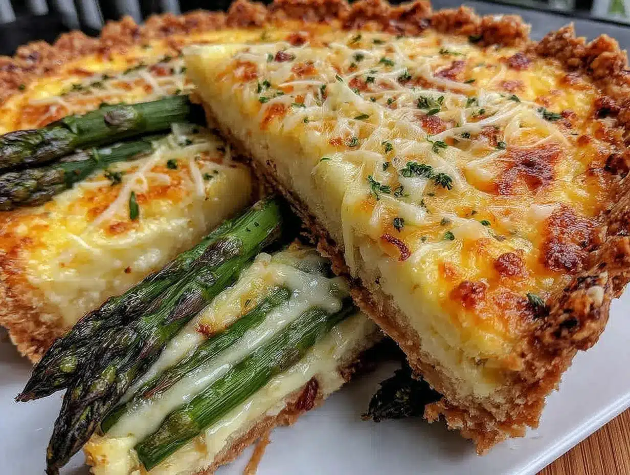 asparagus and gruyere breakfast tart preparation steps