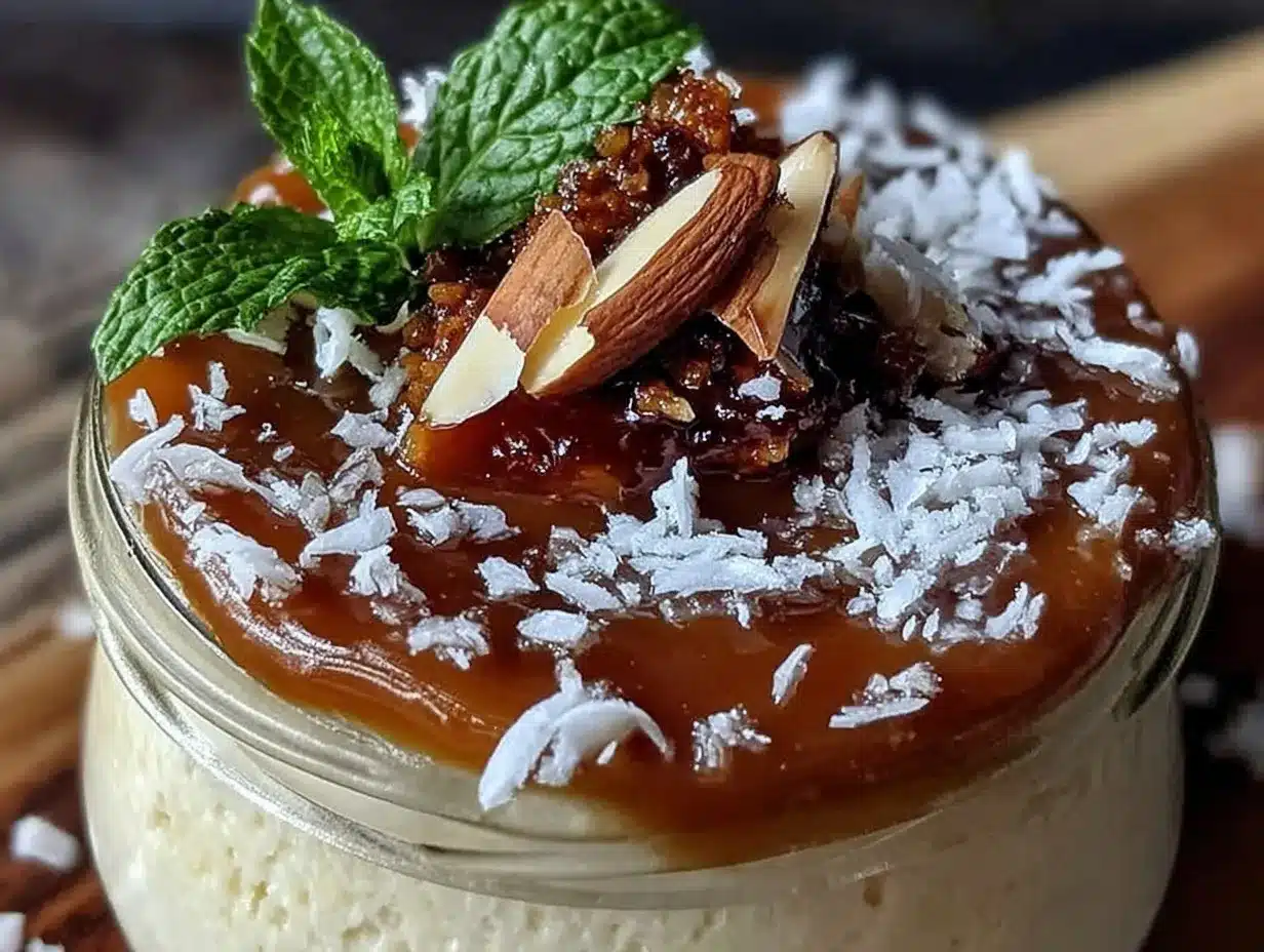 Baileys salted caramel panna cotta preparation steps