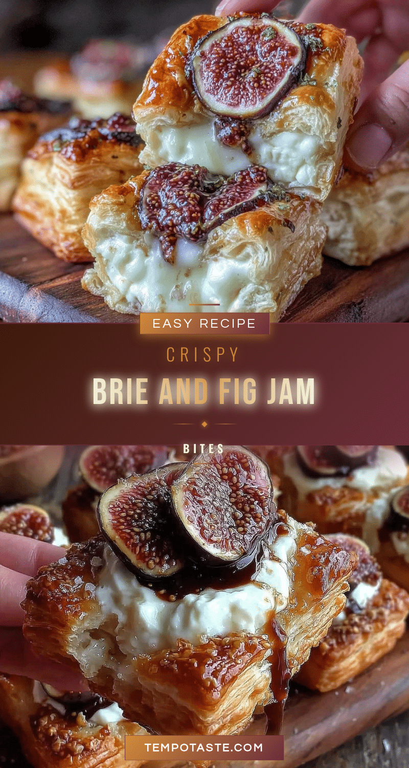brie and fig jam puff pastry bites recipe