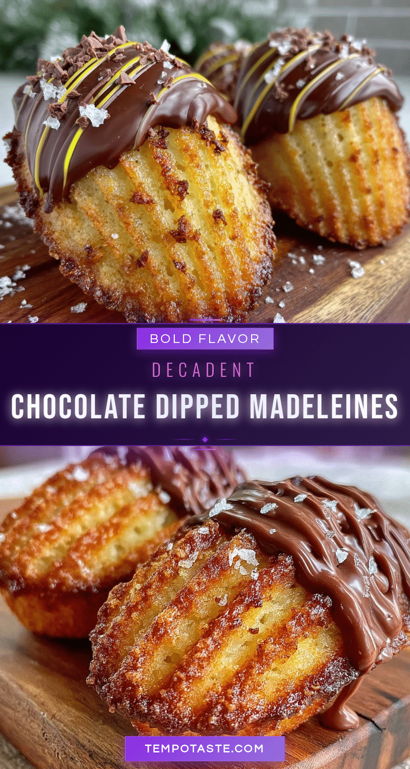 chocolate dipped madeleines recipe
