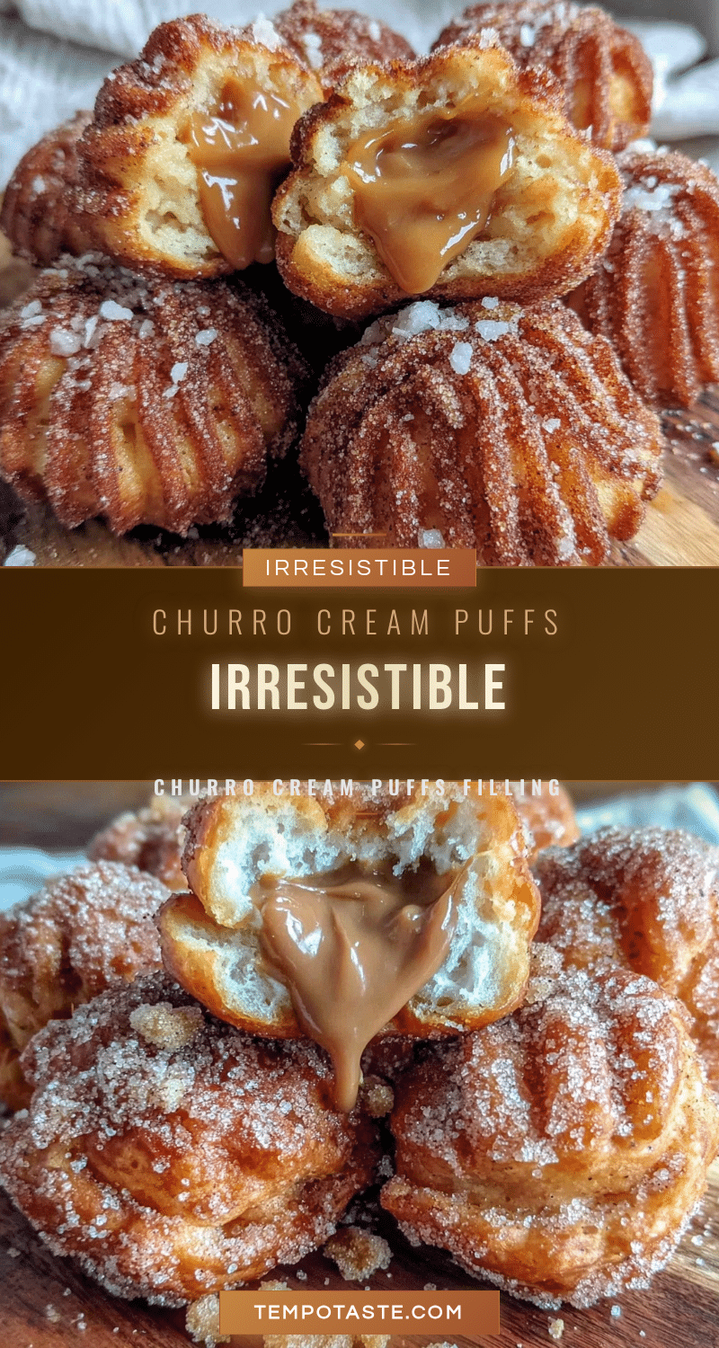 churro cream puffs recipe