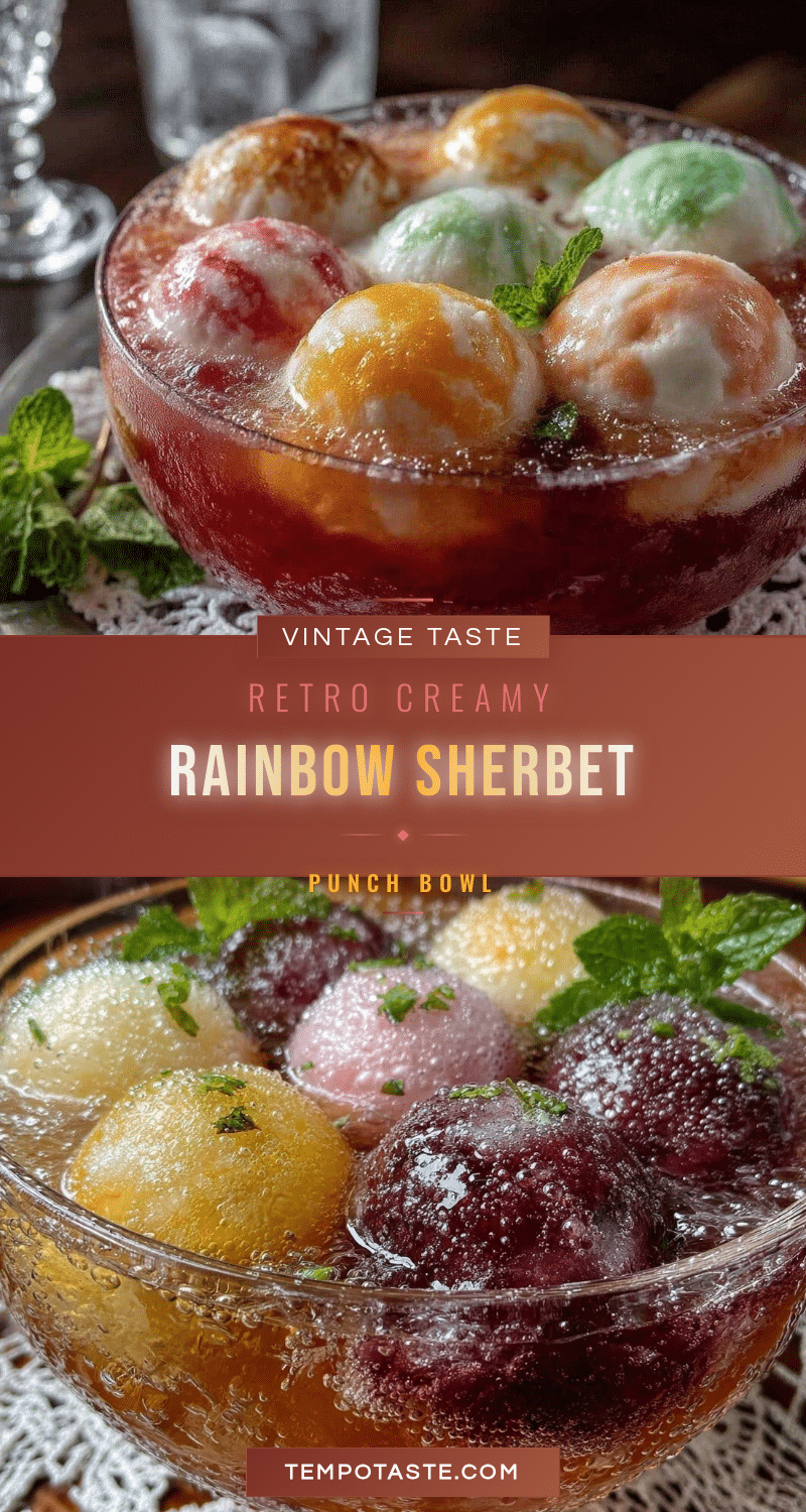 classic creamy 1960s rainbow sherbet punch bowl recipe