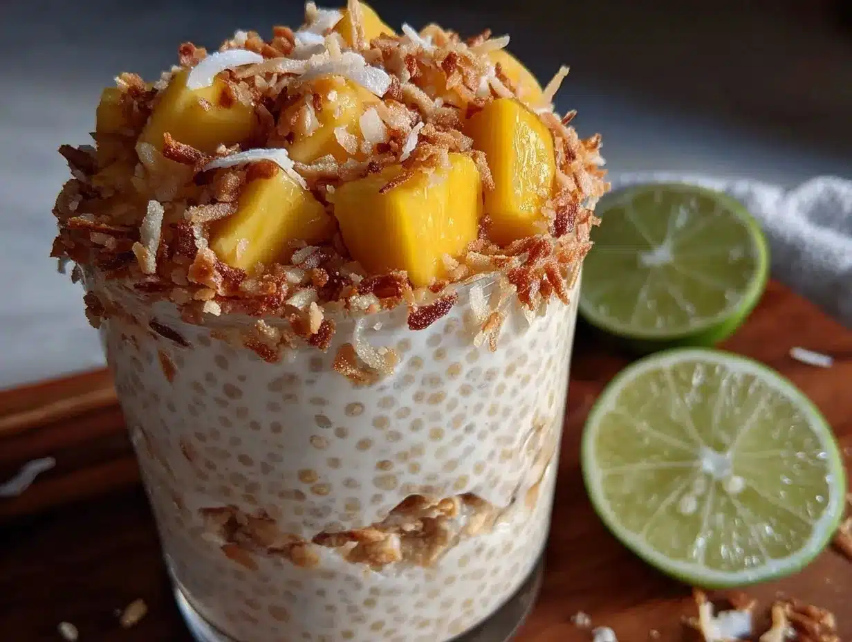 coconut lime chia pudding parfait preparation steps