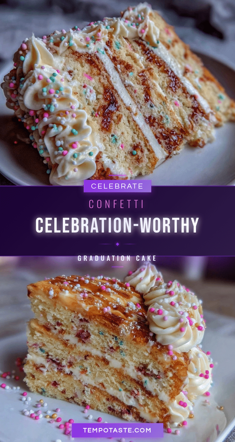 confetti graduation layered cake recipe