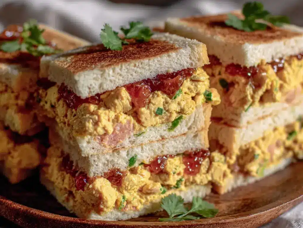 Coronation Chicken Tea Sandwiches - featured image
