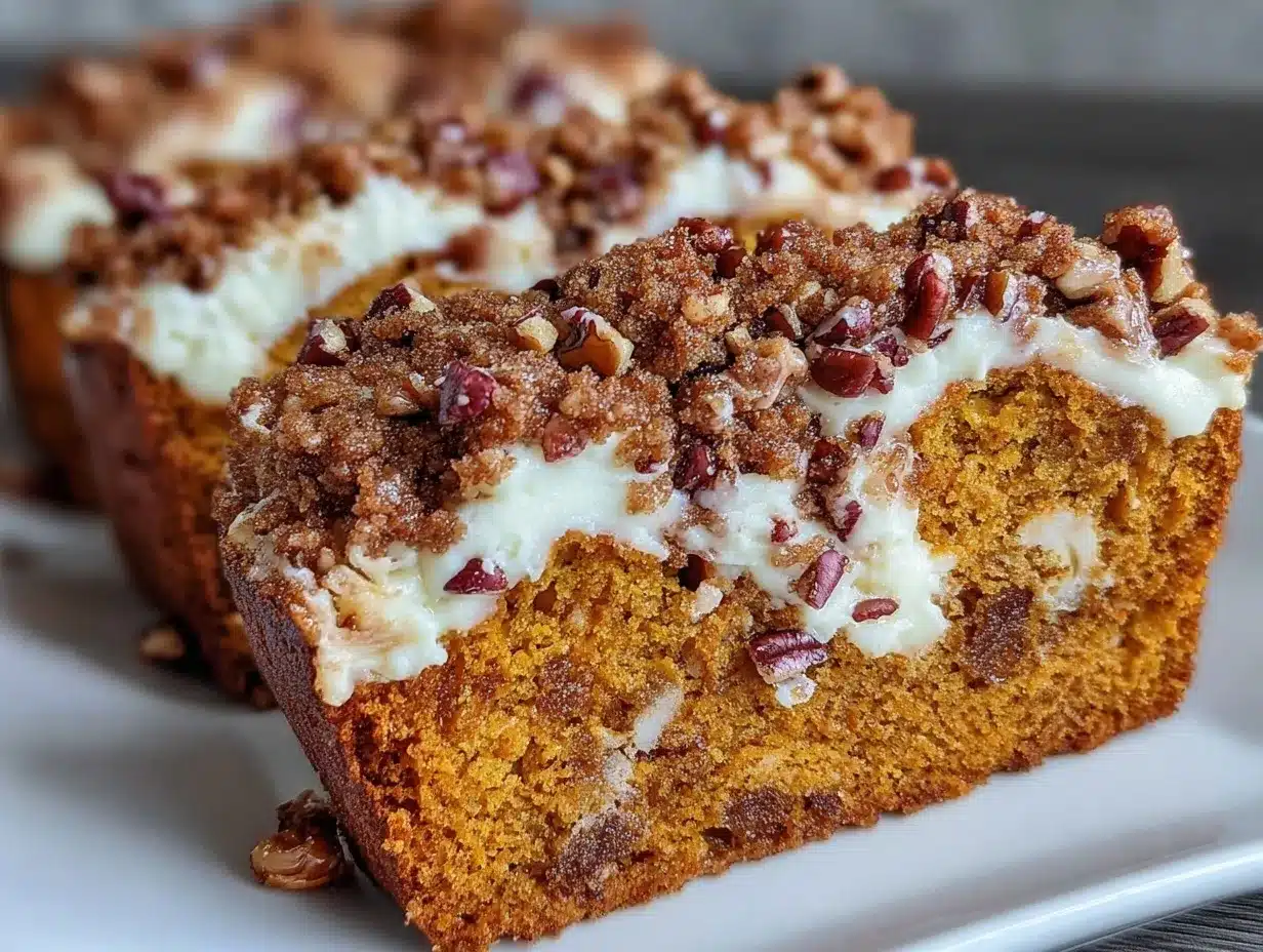 cream cheese swirl pumpkin bread preparation steps