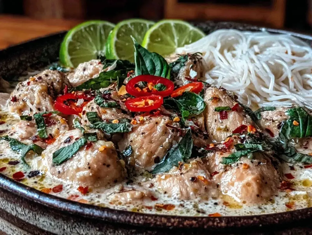 creamy coconut lemongrass chicken soup - featured image