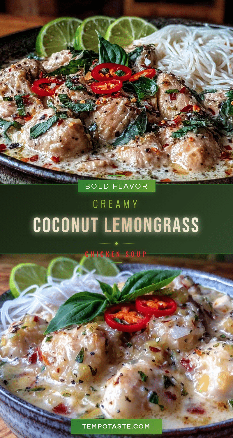 creamy coconut lemongrass chicken soup recipe