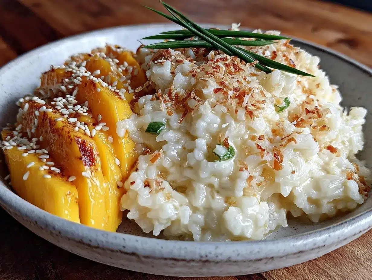 creamy coconut mango sticky rice preparation steps