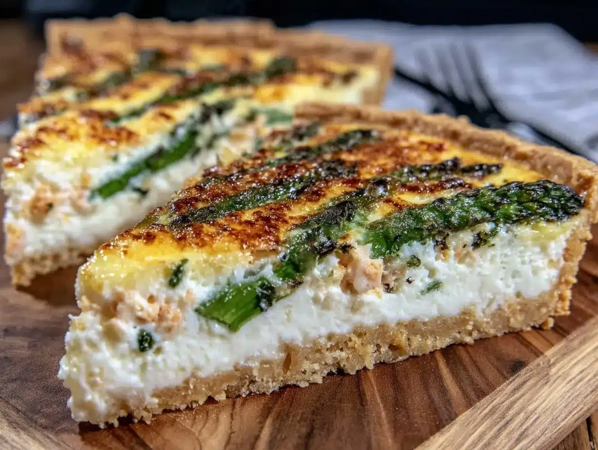 creamy crab and asparagus quiche preparation steps