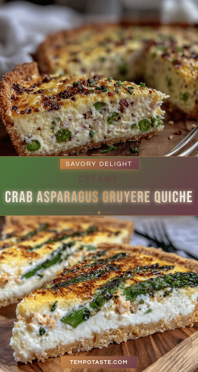 creamy crab and asparagus quiche recipe