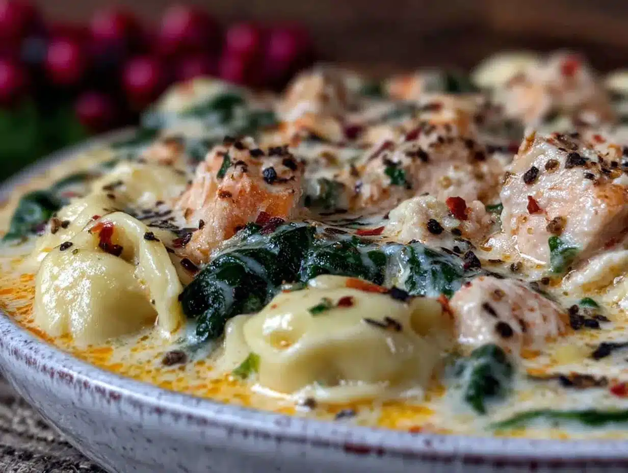 creamy crockpot chicken tortellini soup preparation steps