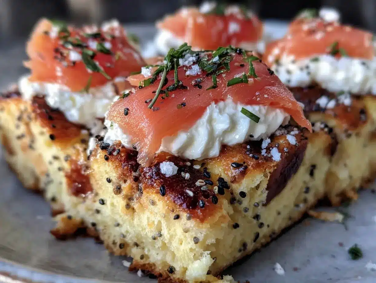 creamy everything bagel strata with smoked lox preparation steps