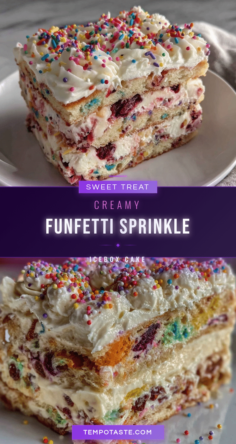creamy funfetti sprinkle icebox cake recipe