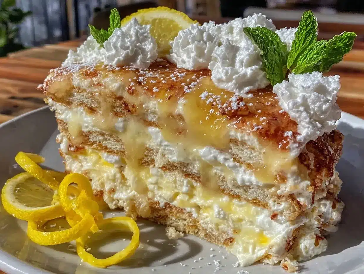 creamy lemon icebox cake preparation steps