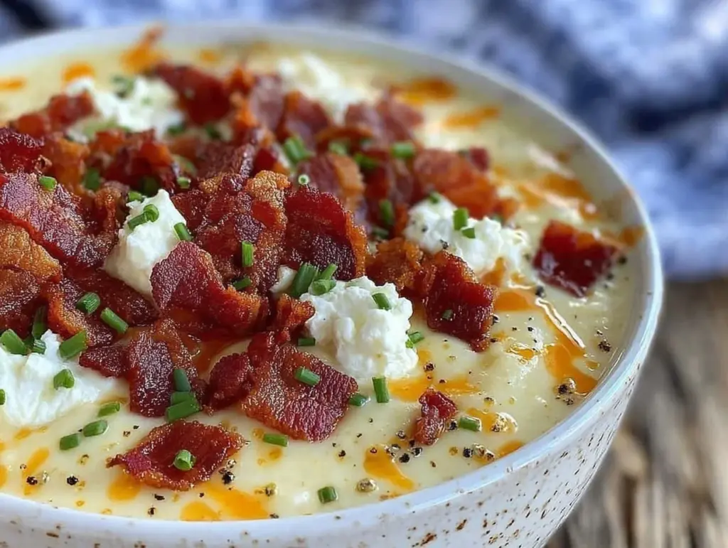 creamy loaded baked potato soup - featured image