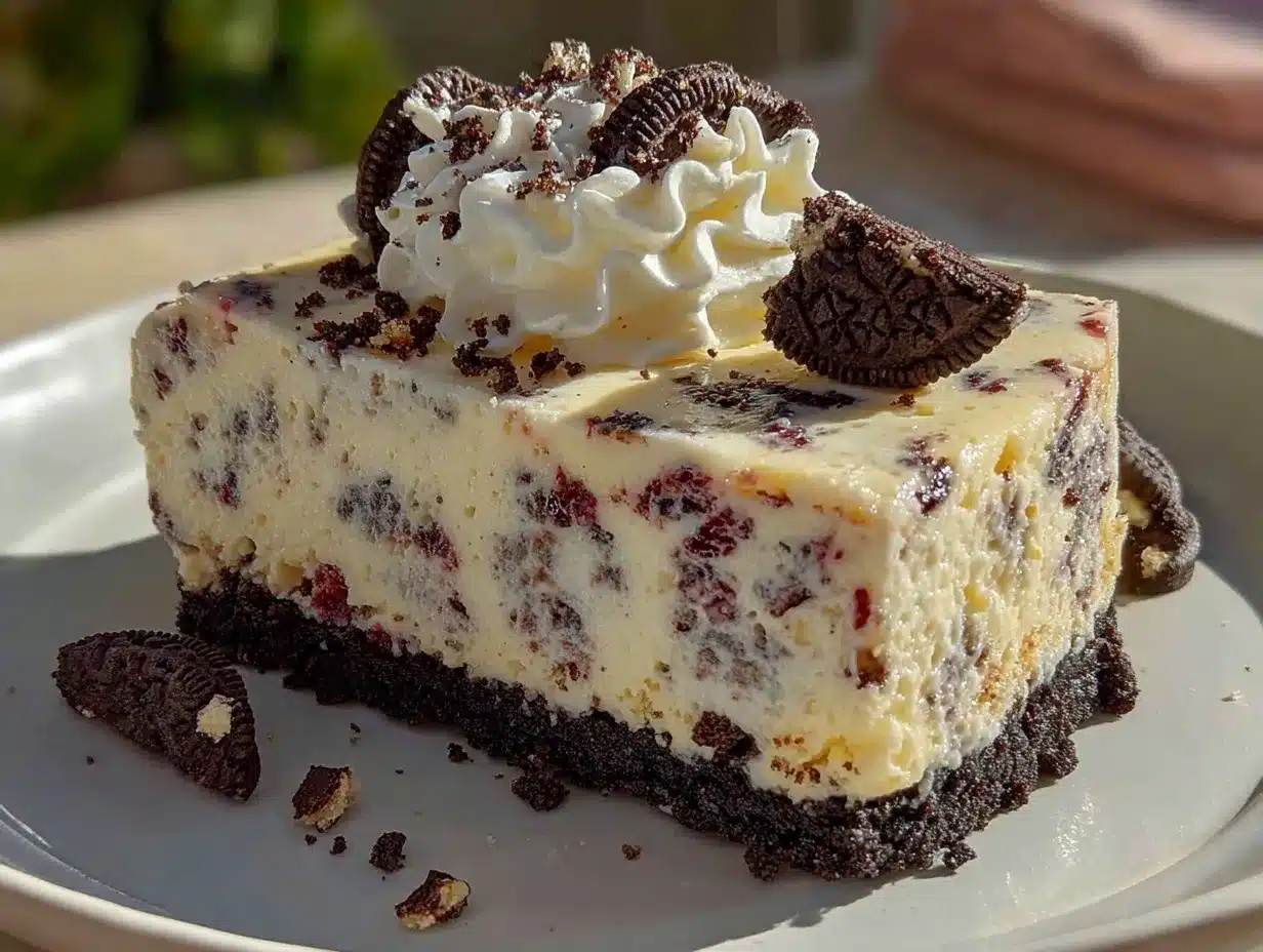 creamy no-bake Oreo cheesecake preparation steps