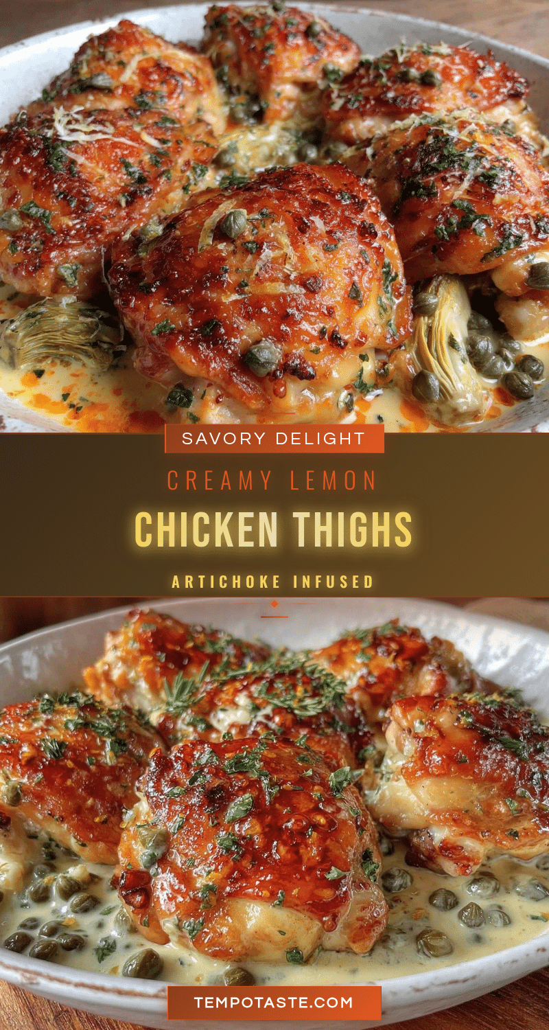 creamy one-pan lemon artichoke chicken thighs recipe