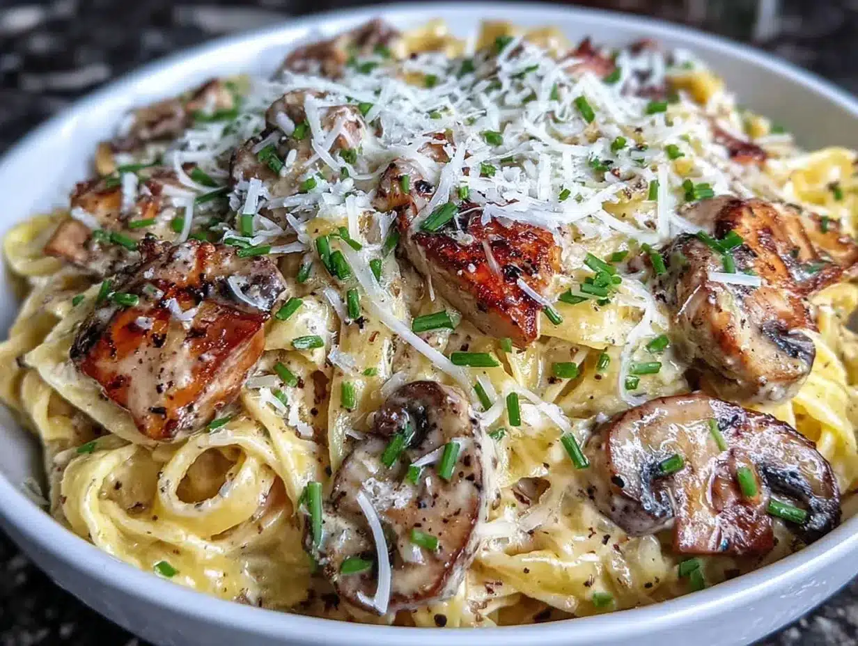 creamy one-pot truffle mushroom pasta preparation steps