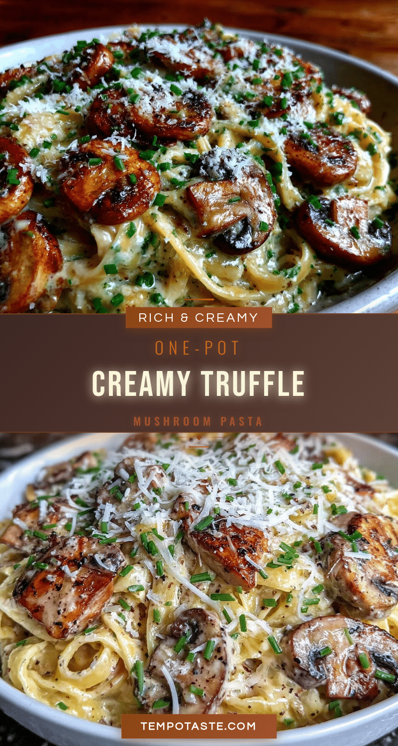 creamy one-pot truffle mushroom pasta recipe
