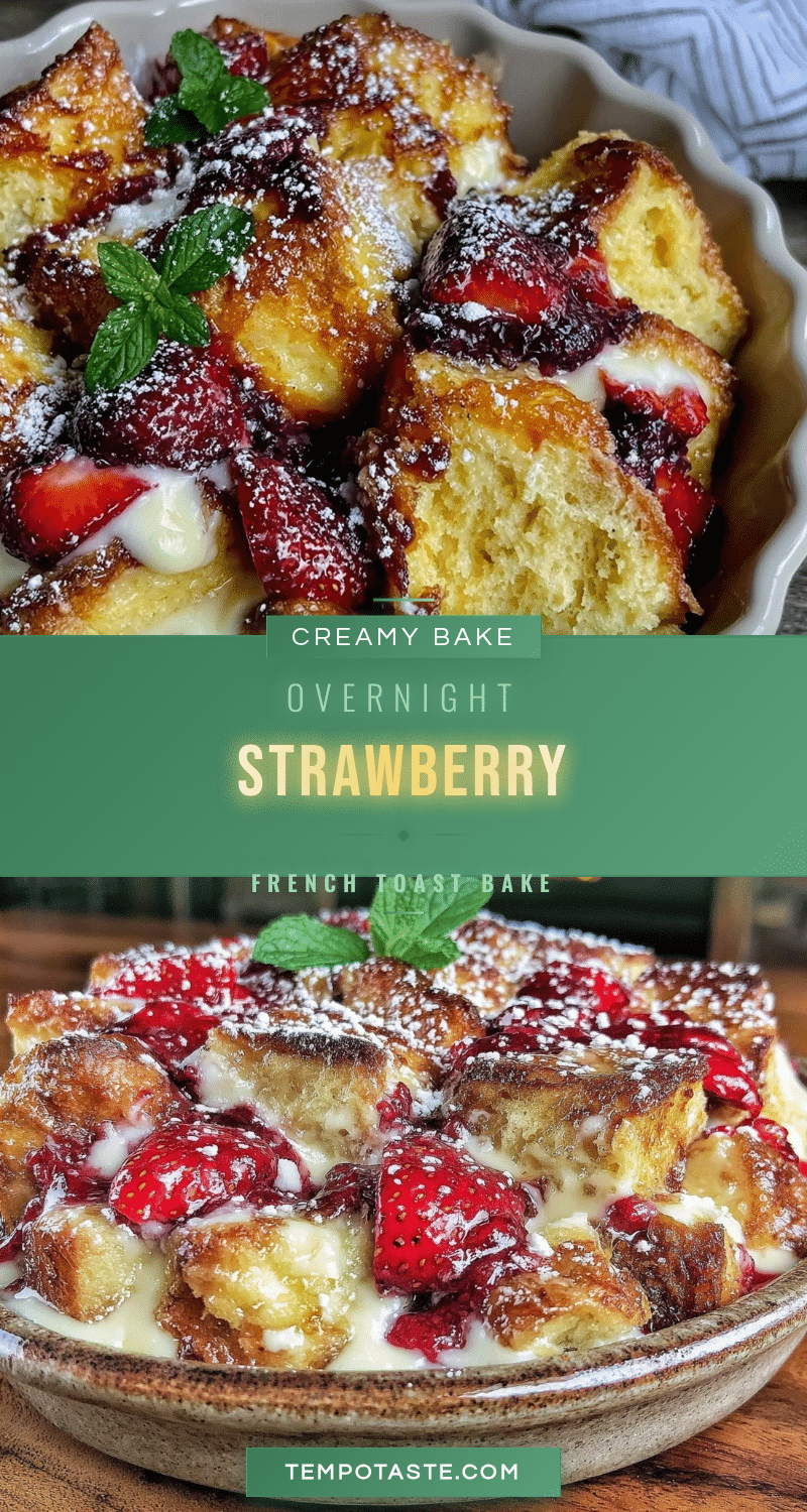 creamy overnight strawberry cream cheese french toast bake recipe