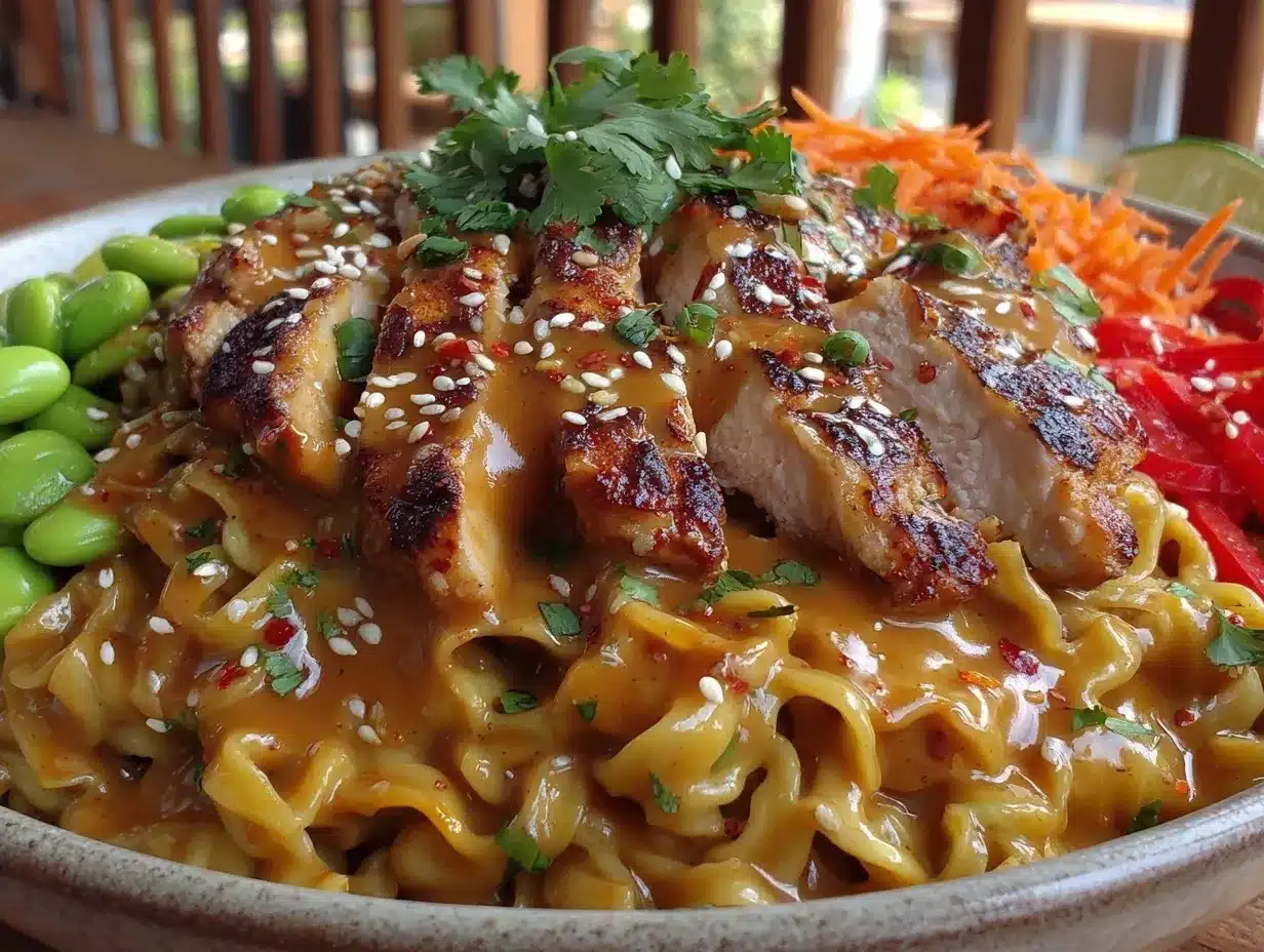 creamy thai peanut noodle salad preparation steps