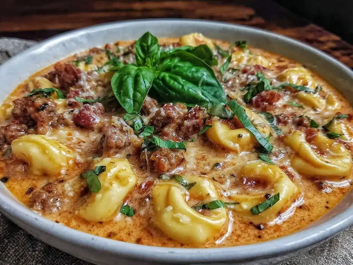 creamy tomato tortellini soup preparation steps