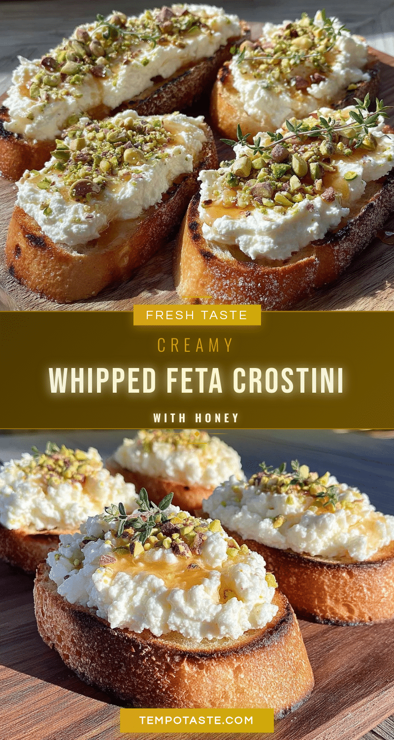 creamy whipped feta crostini recipe