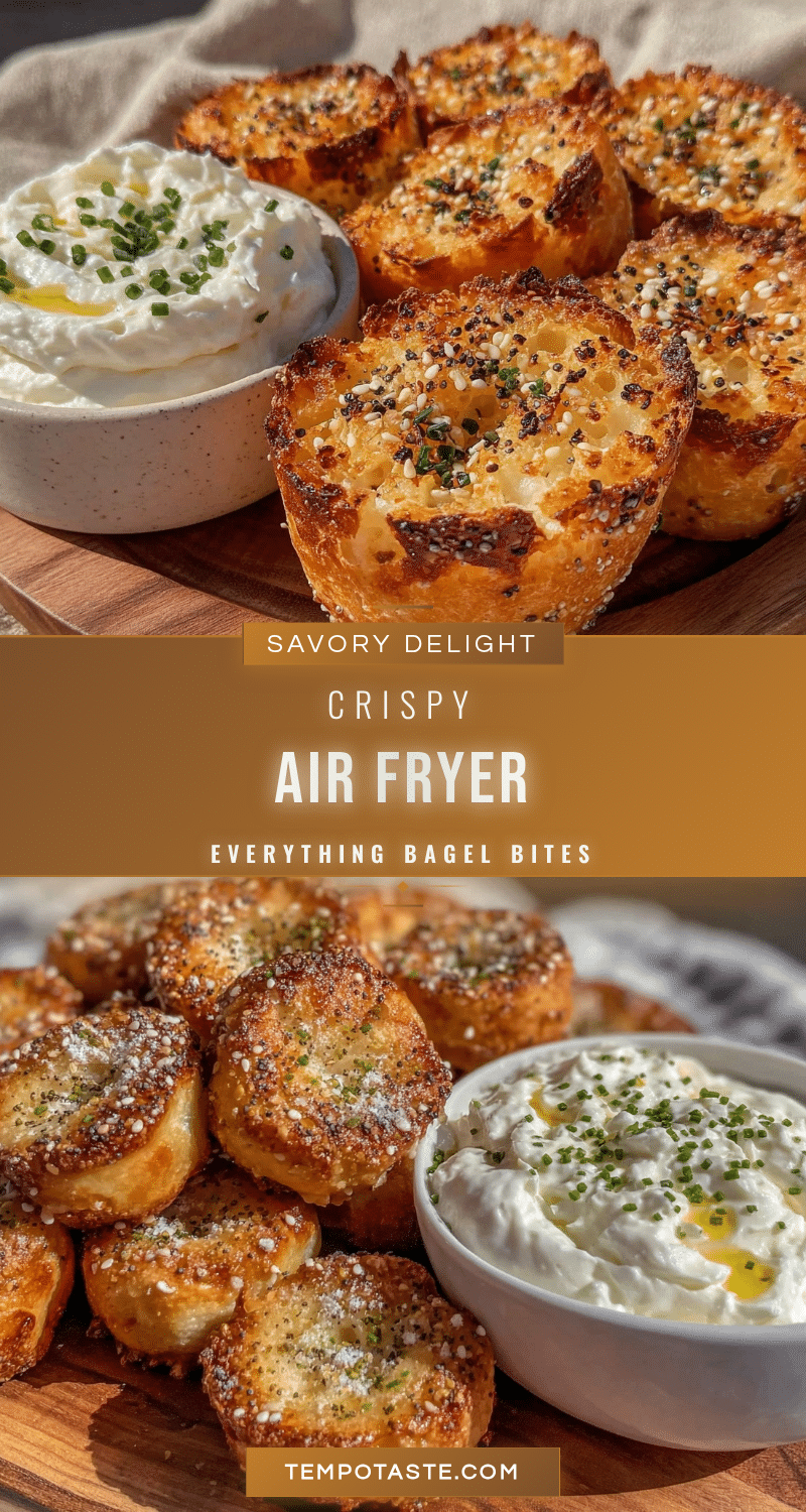 crispy air fryer everything bagel bites recipe