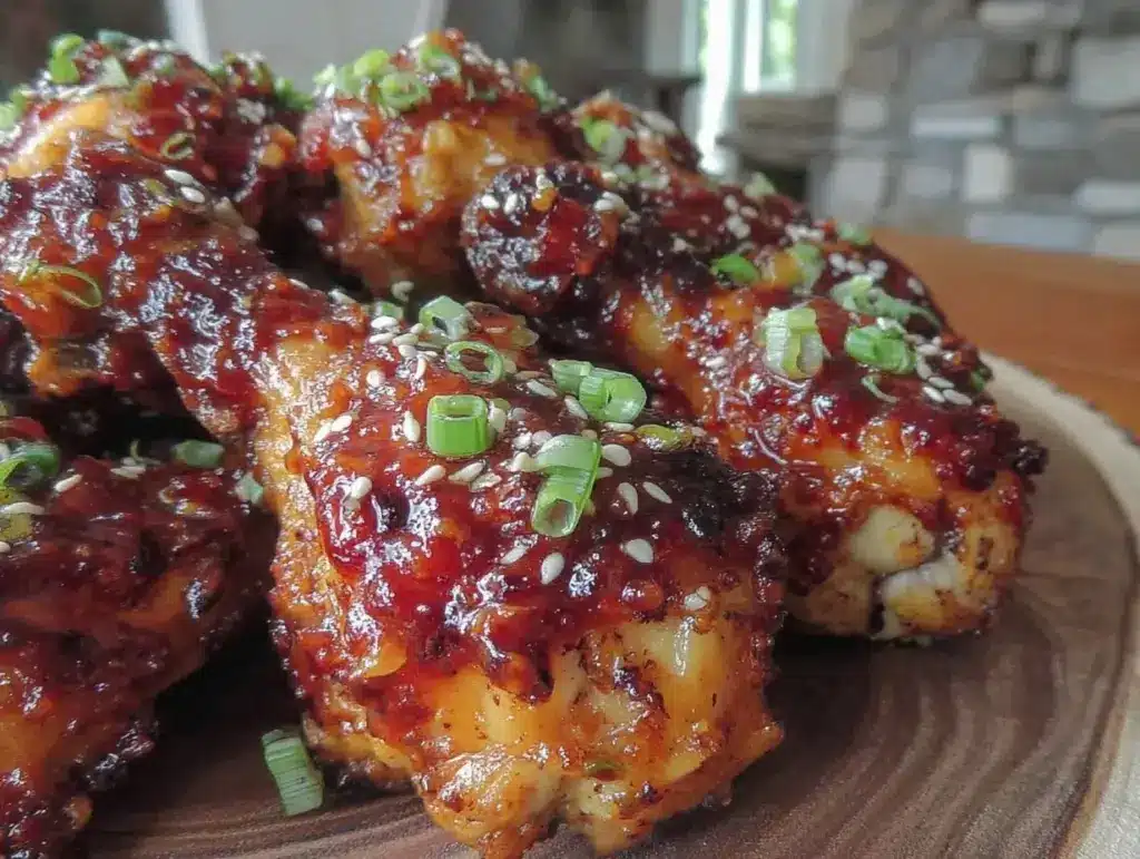 crispy air fryer korean sweet chili chicken drumsticks - featured image