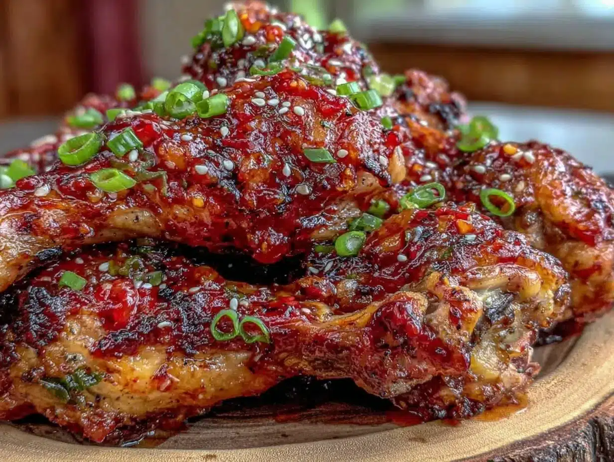 crispy air fryer korean sweet chili chicken drumsticks preparation steps