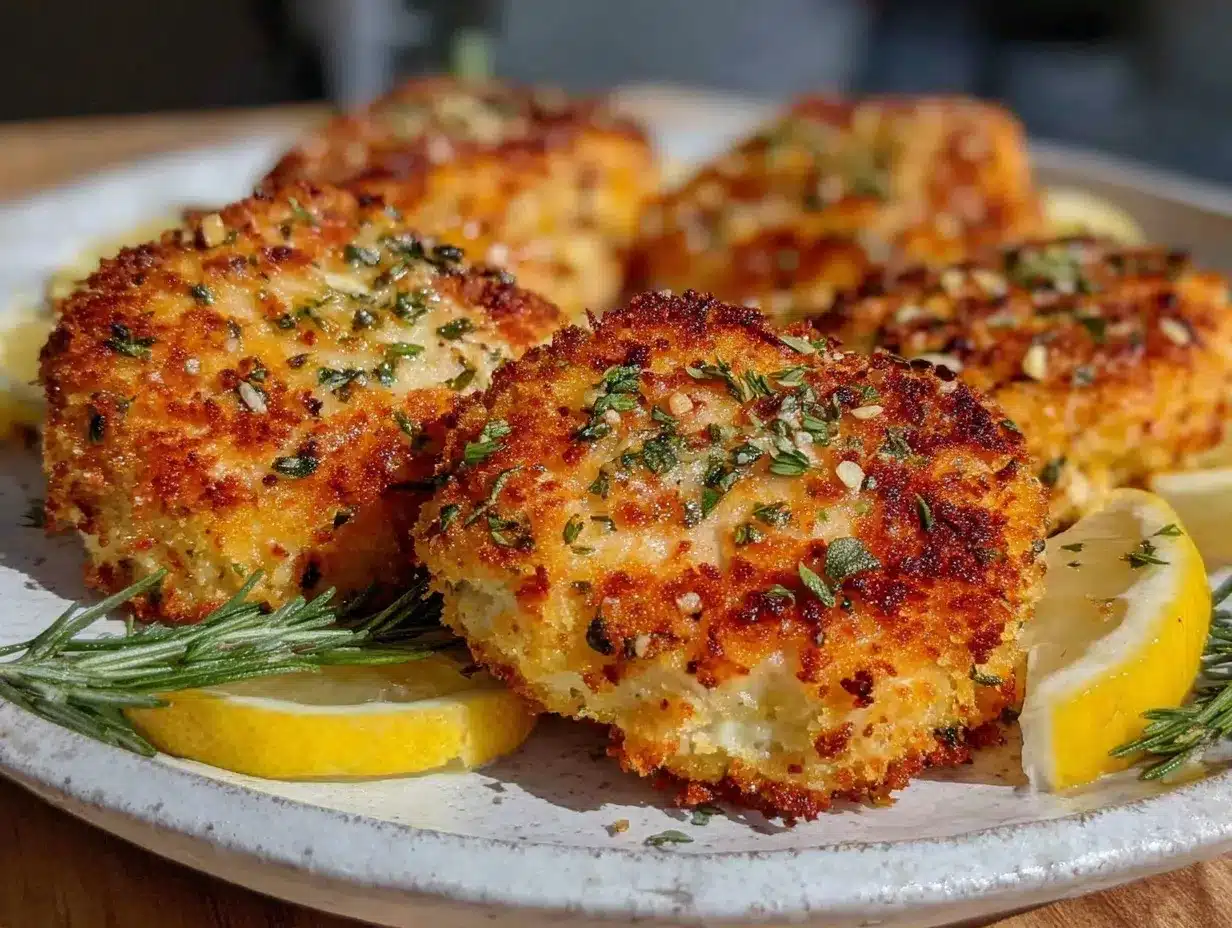 crispy air fryer lemon herb chicken cutlets preparation steps
