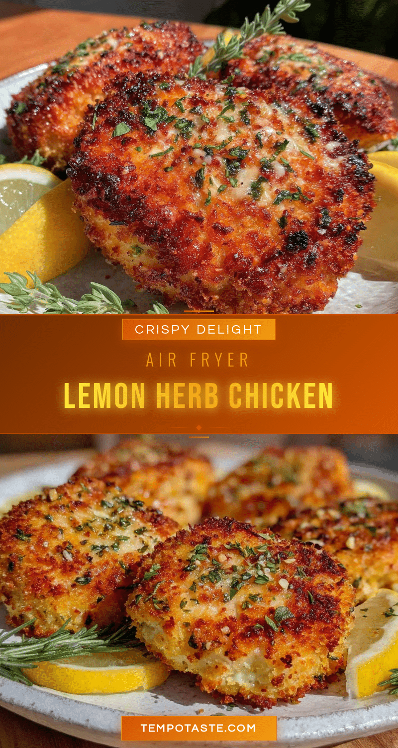 crispy air fryer lemon herb chicken cutlets recipe